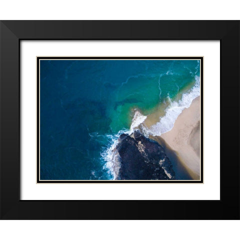Hawaii View I Black Modern Wood Framed Art Print with Double Matting by Mead, Adam