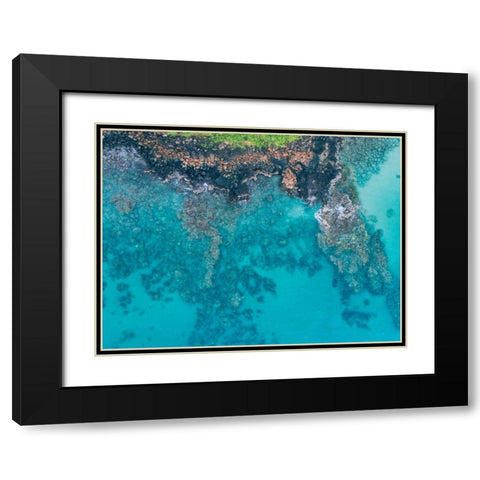 Hawaii View IV Black Modern Wood Framed Art Print with Double Matting by Mead, Adam
