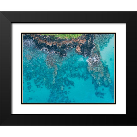 Hawaii View IV Black Modern Wood Framed Art Print with Double Matting by Mead, Adam