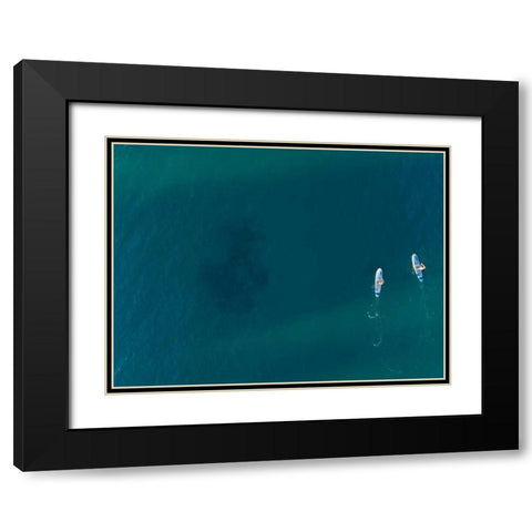 Hawaii View V Black Modern Wood Framed Art Print with Double Matting by Mead, Adam