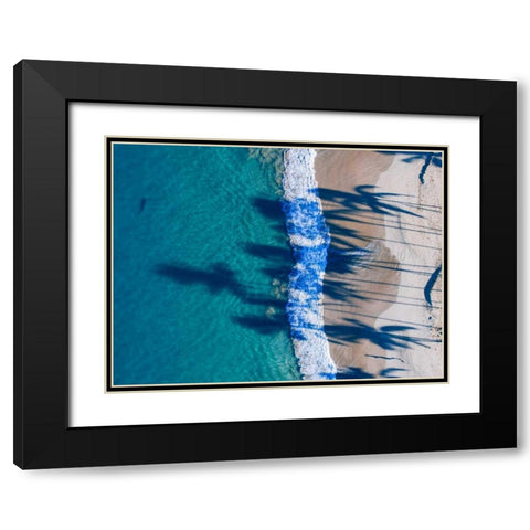Hawaii View VI Black Modern Wood Framed Art Print with Double Matting by Mead, Adam