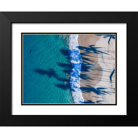 Hawaii View VI Black Modern Wood Framed Art Print with Double Matting by Mead, Adam