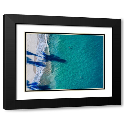 Hawaii View VII Black Modern Wood Framed Art Print with Double Matting by Mead, Adam