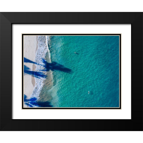 Hawaii View VII Black Modern Wood Framed Art Print with Double Matting by Mead, Adam