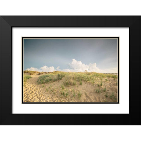 First Landing Dunes V Black Modern Wood Framed Art Print with Double Matting by Mead, Adam