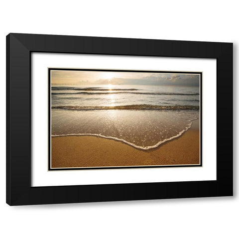 First Landing-Sea I Black Modern Wood Framed Art Print with Double Matting by Mead, Adam