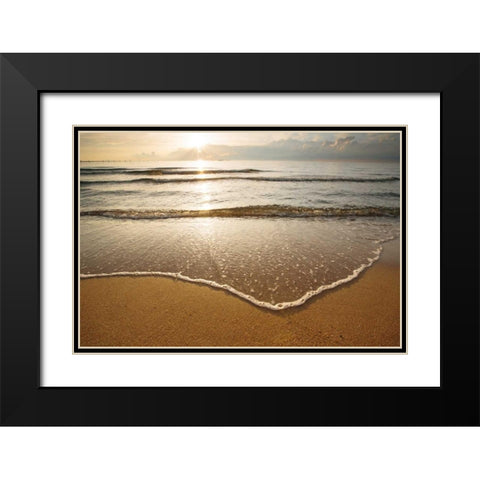 First Landing-Sea I Black Modern Wood Framed Art Print with Double Matting by Mead, Adam