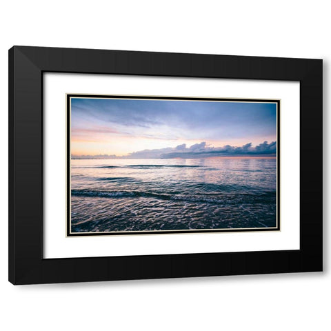 First Landing-Sea IV Black Modern Wood Framed Art Print with Double Matting by Mead, Adam
