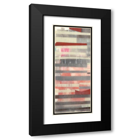 Staggered Lines I Black Modern Wood Framed Art Print with Double Matting by Goldberger, Jennifer