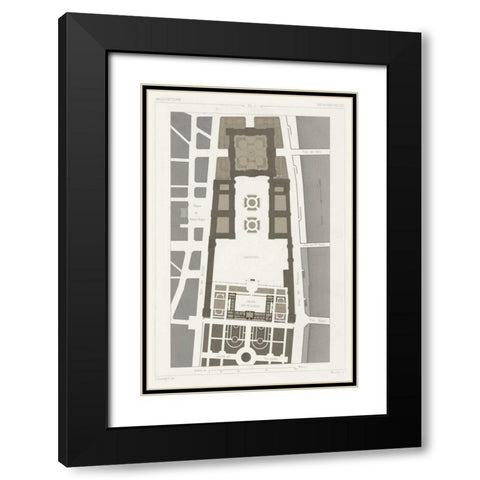 Palais Des Tuileries, Paris II Black Modern Wood Framed Art Print with Double Matting by Vision Studio