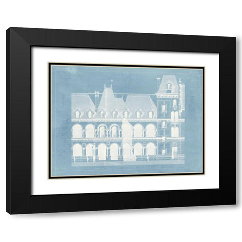 Architecture Francaise I Black Modern Wood Framed Art Print with Double Matting by Vision Studio