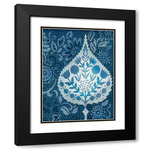 Watercolor Blockprint I Black Modern Wood Framed Art Print with Double Matting by Zarris, Chariklia