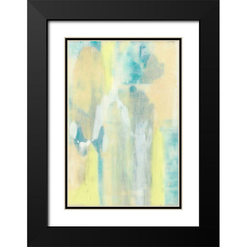 Turquoise Transparency II Black Modern Wood Framed Art Print with Double Matting by Goldberger, Jennifer