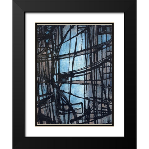 Articulated Color IV Black Modern Wood Framed Art Print with Double Matting by Schicker, Joshua