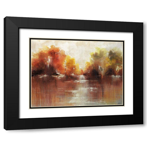 Jeweled Water Black Modern Wood Framed Art Print with Double Matting by Edmunds, Sydney