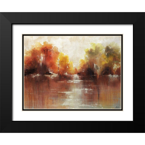 Jeweled Water Black Modern Wood Framed Art Print with Double Matting by Edmunds, Sydney