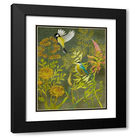 UA CH Birding I Black Modern Wood Framed Art Print with Double Matting by Zarris, Chariklia