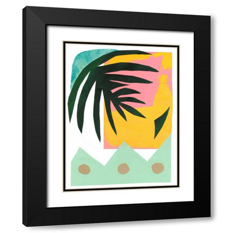 South Beach II Black Modern Wood Framed Art Print with Double Matting by Stramel, Renee W.