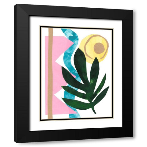 South Beach III Black Modern Wood Framed Art Print with Double Matting by Stramel, Renee W.
