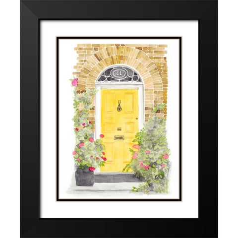 Warm Welcome V Black Modern Wood Framed Art Print with Double Matting by McCavitt, Naomi