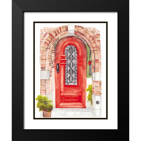 Warm Welcome VI Black Modern Wood Framed Art Print with Double Matting by McCavitt, Naomi