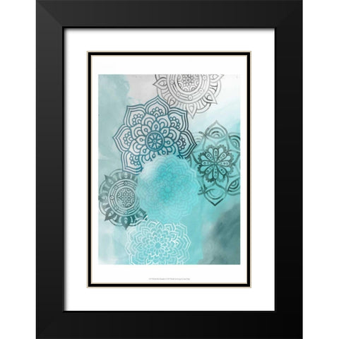 Ink Blot Mandala I Black Modern Wood Framed Art Print with Double Matting by Popp, Grace