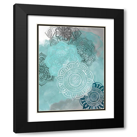 Ink Blot Mandala II Black Modern Wood Framed Art Print with Double Matting by Popp, Grace