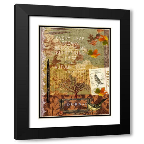Collected Autumn II Black Modern Wood Framed Art Print with Double Matting by Lloyd, Sandy