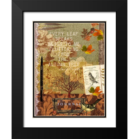 Collected Autumn II Black Modern Wood Framed Art Print with Double Matting by Lloyd, Sandy