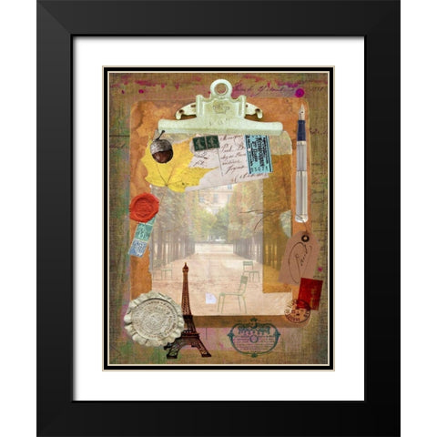 Collected Autumn III Black Modern Wood Framed Art Print with Double Matting by Lloyd, Sandy