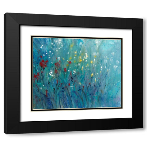 Blue Vision II Black Modern Wood Framed Art Print with Double Matting by OToole, Tim