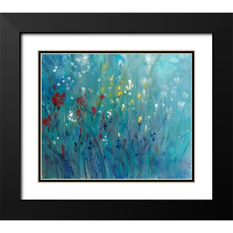 Blue Vision II Black Modern Wood Framed Art Print with Double Matting by OToole, Tim