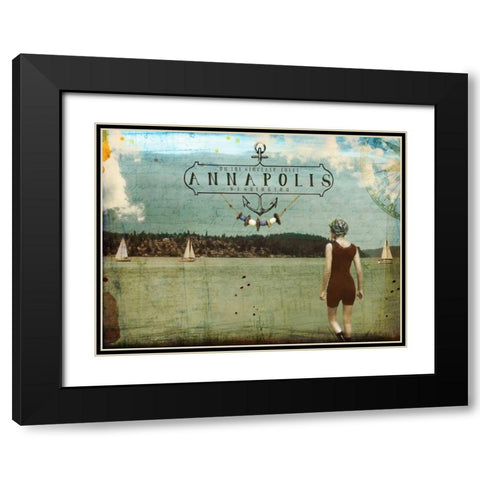 Annapolis Black Modern Wood Framed Art Print with Double Matting by Lloyd, Sandy