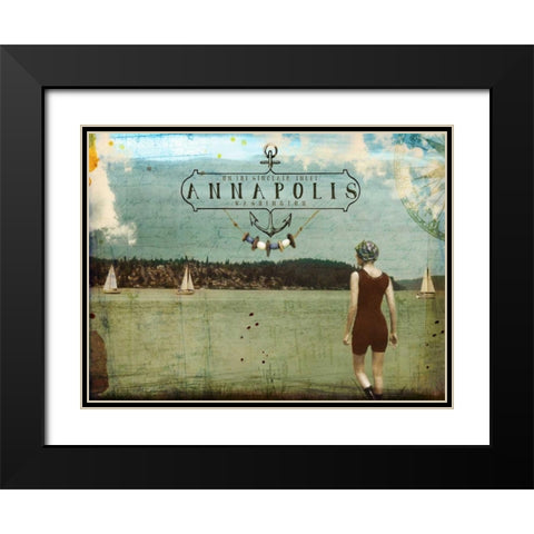 Annapolis Black Modern Wood Framed Art Print with Double Matting by Lloyd, Sandy