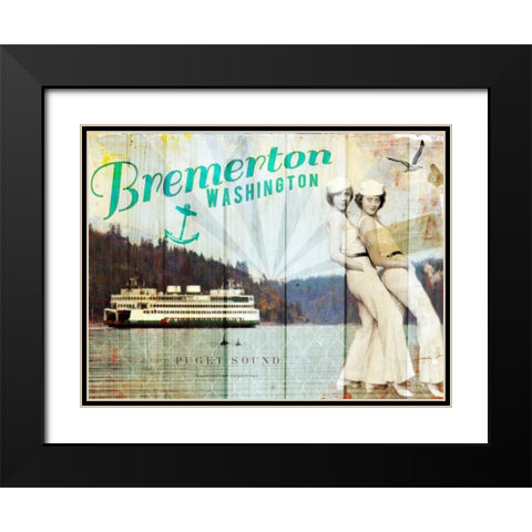Bremerton Girls Black Modern Wood Framed Art Print with Double Matting by Lloyd, Sandy