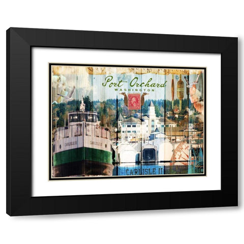 Taste of Port Orchard Black Modern Wood Framed Art Print with Double Matting by Lloyd, Sandy
