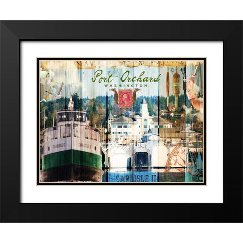 Taste of Port Orchard Black Modern Wood Framed Art Print with Double Matting by Lloyd, Sandy