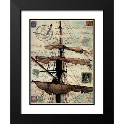 Journey Black Modern Wood Framed Art Print with Double Matting by Lloyd, Sandy