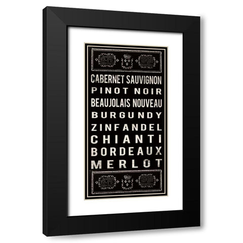 Red Wine Black Modern Wood Framed Art Print with Double Matting by Lloyd, Sandy