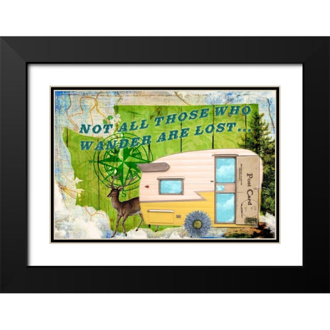 Those Who Wander Black Modern Wood Framed Art Print with Double Matting by Lloyd, Sandy