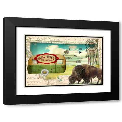 Big Sky Black Modern Wood Framed Art Print with Double Matting by Lloyd, Sandy
