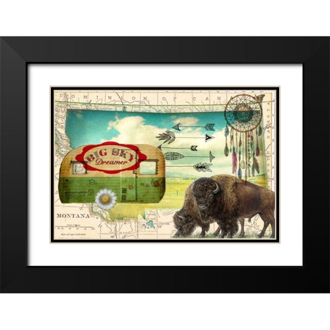Big Sky Black Modern Wood Framed Art Print with Double Matting by Lloyd, Sandy
