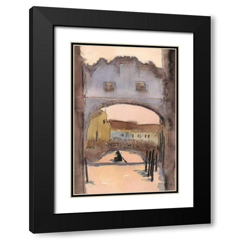 Venice Watercolors VII Black Modern Wood Framed Art Print with Double Matting by Dixon, Samuel