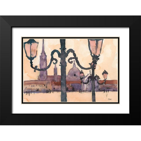 Venice Watercolors XII Black Modern Wood Framed Art Print with Double Matting by Dixon, Samuel