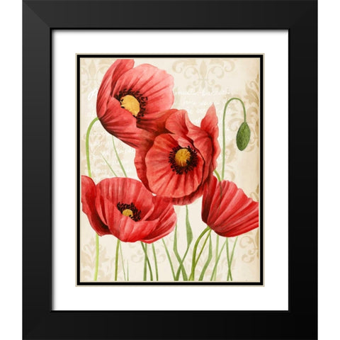 Poised Poppy II Black Modern Wood Framed Art Print with Double Matting by Popp, Grace