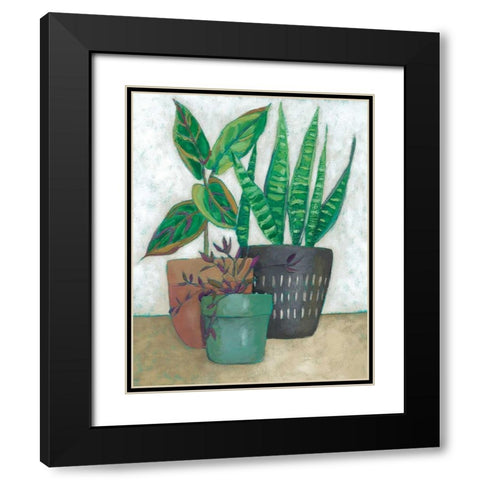 House Garden I Black Modern Wood Framed Art Print with Double Matting by Zarris, Chariklia