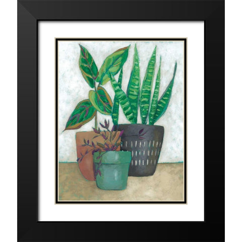 House Garden I Black Modern Wood Framed Art Print with Double Matting by Zarris, Chariklia