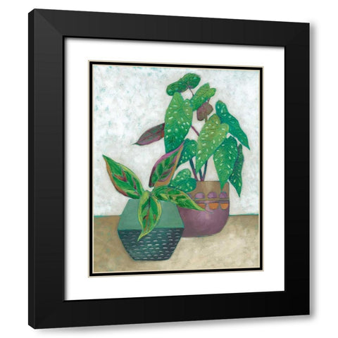 House Garden II Black Modern Wood Framed Art Print with Double Matting by Zarris, Chariklia