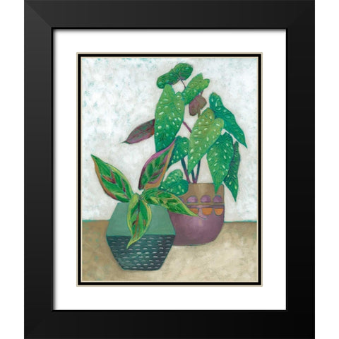 House Garden II Black Modern Wood Framed Art Print with Double Matting by Zarris, Chariklia