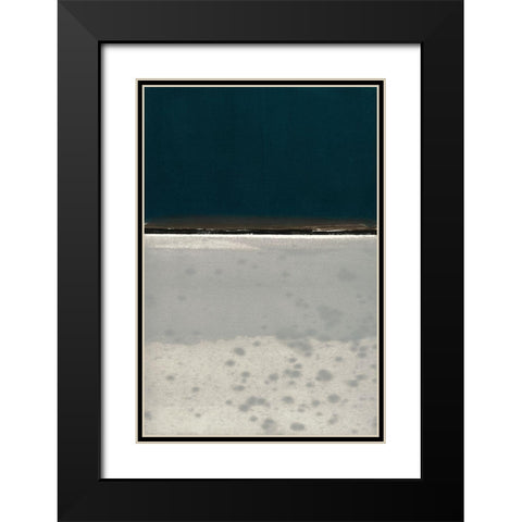 Horizon Indigo Black Modern Wood Framed Art Print with Double Matting by Delamater, Rob
